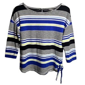 Talbots Striped Top 3 Quarter